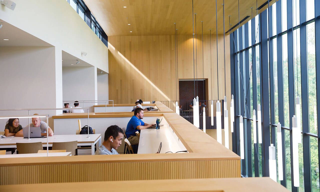 Balcony on 3rd floor of library